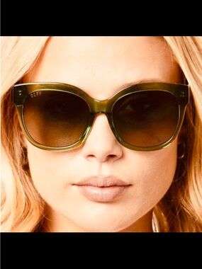 🆕 DIFF Eyewear Maya Rich Olive + Gray Gradient Sunglasses